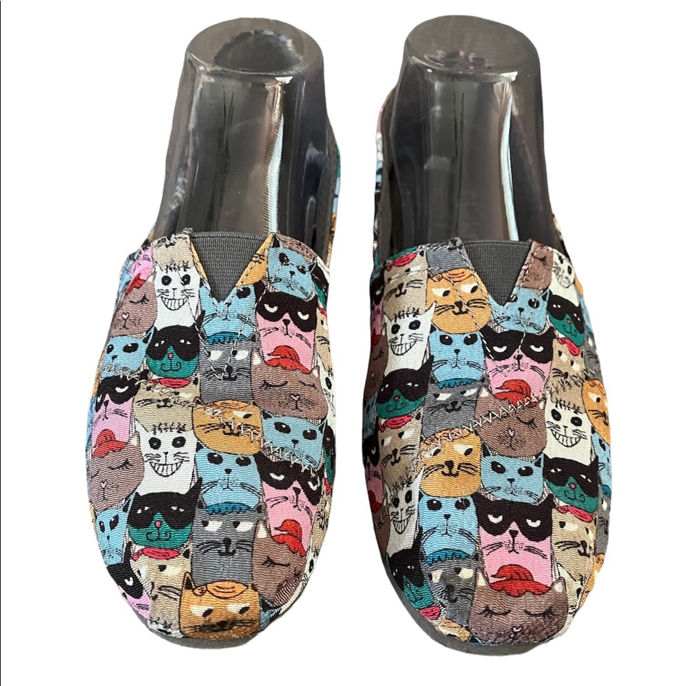 Sketchers Canvas (Bobs style) Memory Foam with Cats